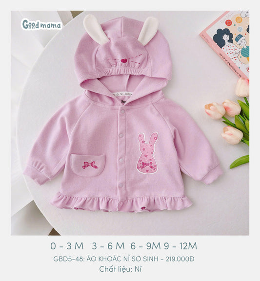 GBD5 - 48: ÁO KHOÁC NỈ SƠ SINH