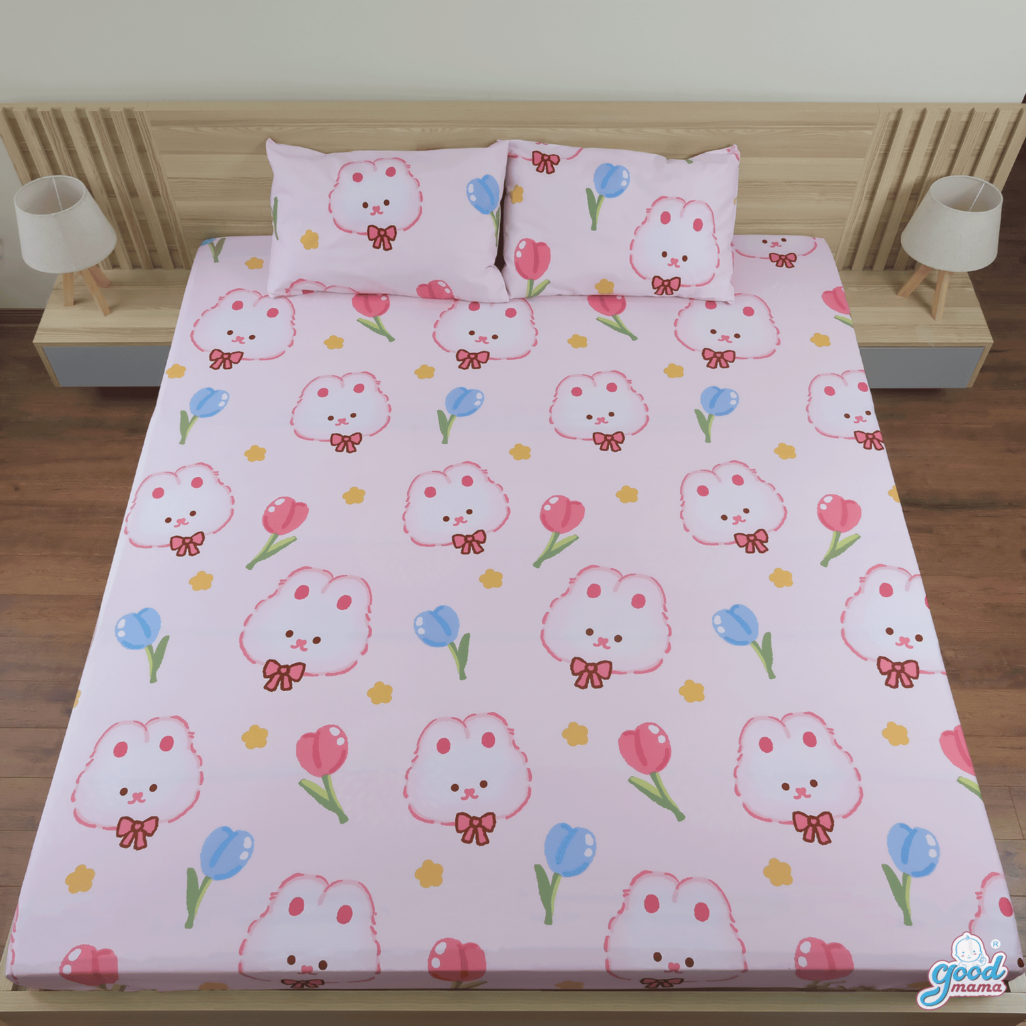 Ga chống thấm Goodmama - Mẫu Thỏ hồng dễ thương