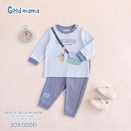 GBD 6-70: BỘ CÀI VAI MODAL - ÊM ÁI, MÁT MỊN CHO BÉ THỎA SỨC VUI CHƠI