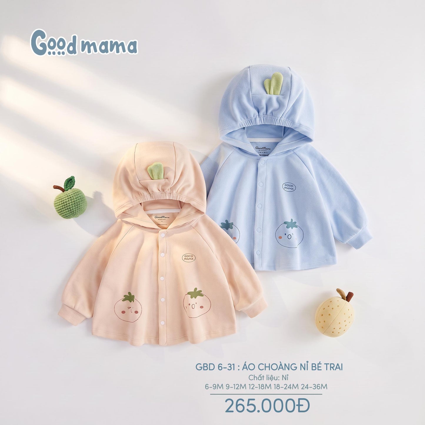 GBD 6-31: ÁO CHOÀNG NỈ GOODMAMA - ẤM ÁP, GỌN NHẸ CHO NHỮNG NGÀY SE LẠNH