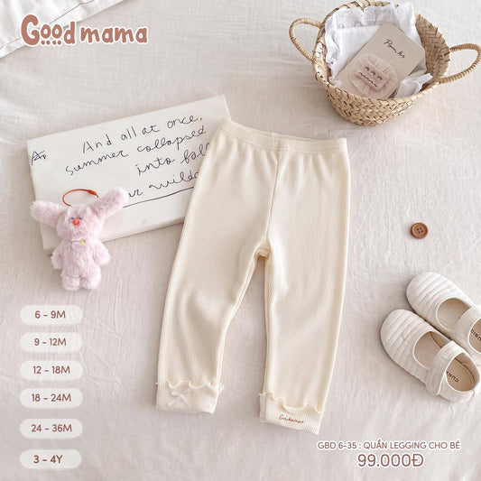 Quần Legging Cho Bé Goodmama GBD6-35 – Mềm Mại, Co Giãn Và Dễ Phối Mỗi Ngày
