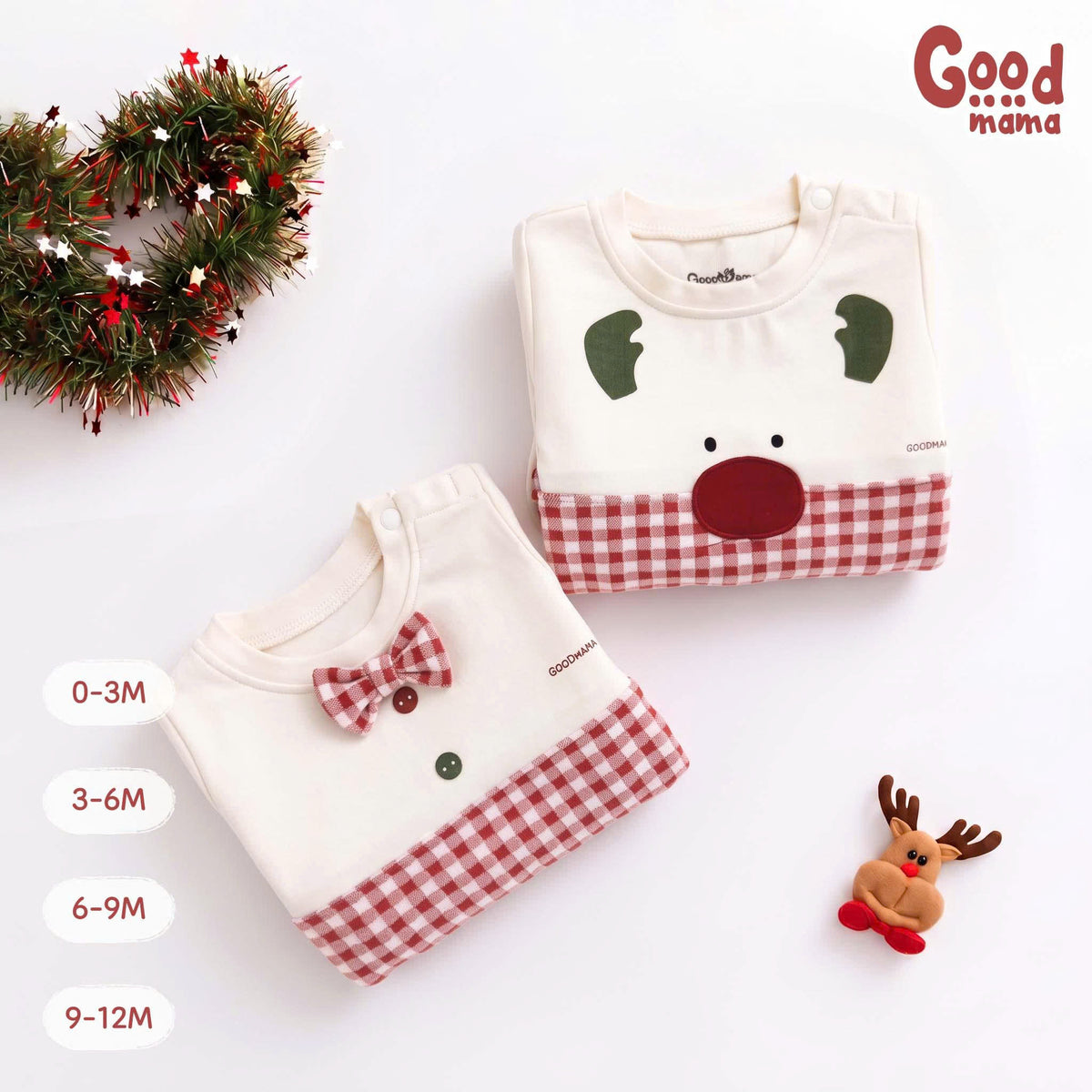 Bộ giữ nhiệt Lyocell Goodmama GBD6-125 Mềm mại ôm bé, dịu dàng qua ngày se lạnh