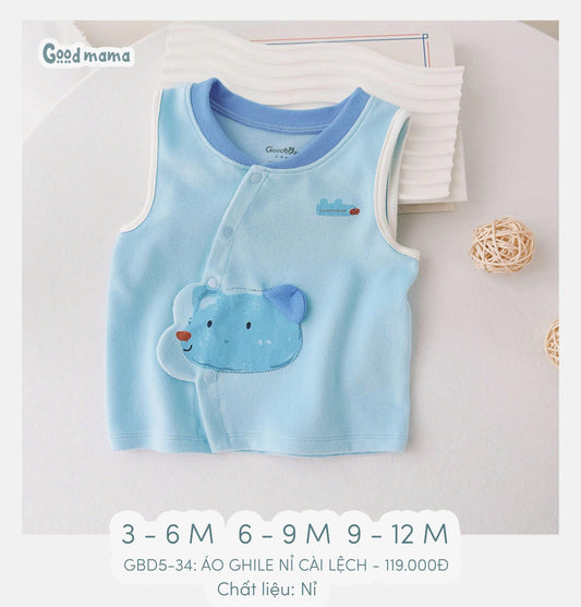 GBD5 - 34: ÁO GHILE NỈ CÀI LỆCH