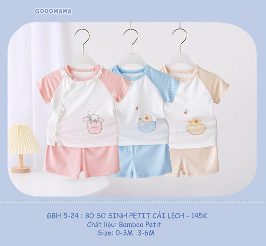 Bộ sơ sinh peptit cài lệch