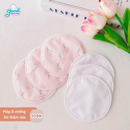 Miếng Lót Thấm Sữa Giặt Được Goodmama Set 8 Cái