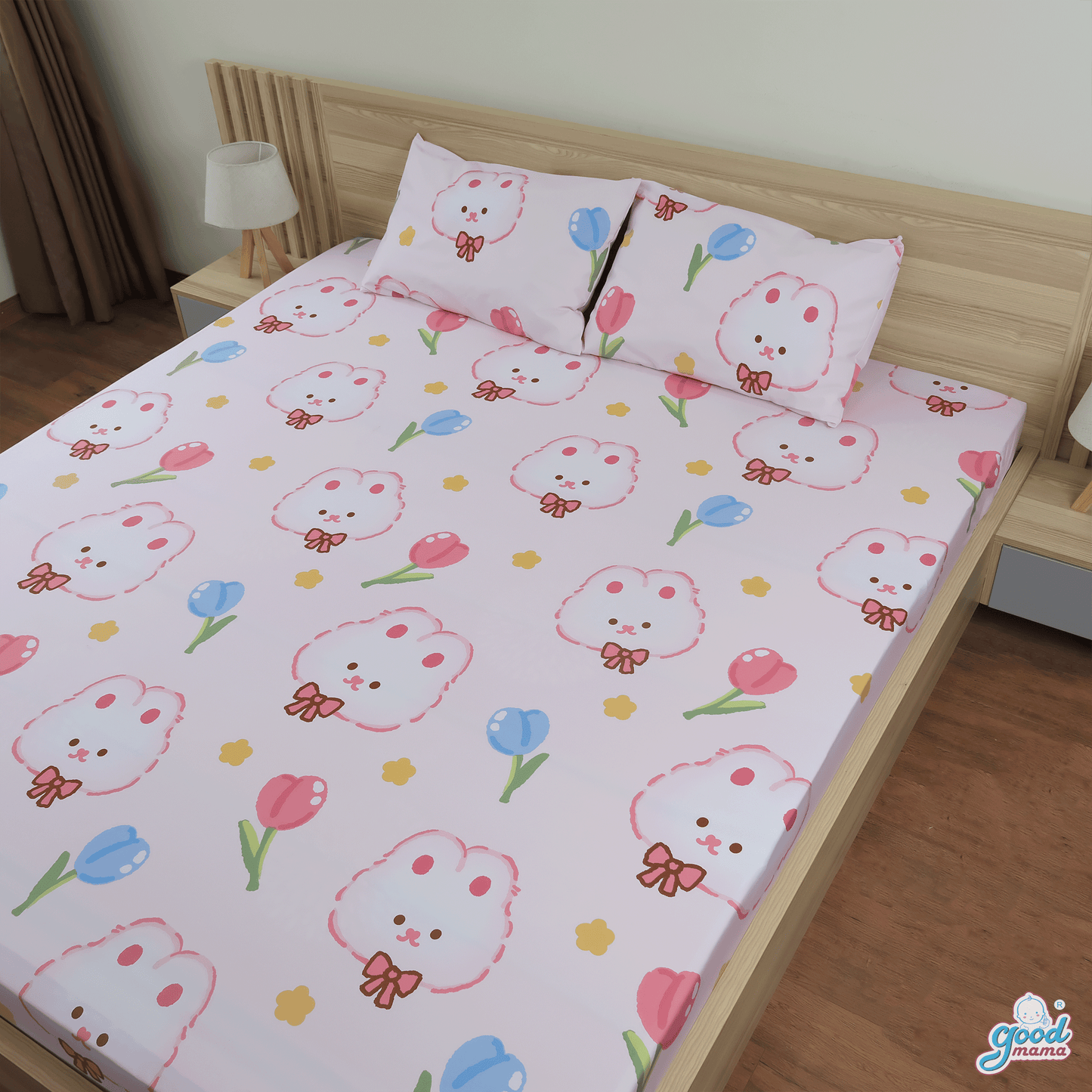 Ga chống thấm Goodmama - Mẫu Thỏ hồng dễ thương