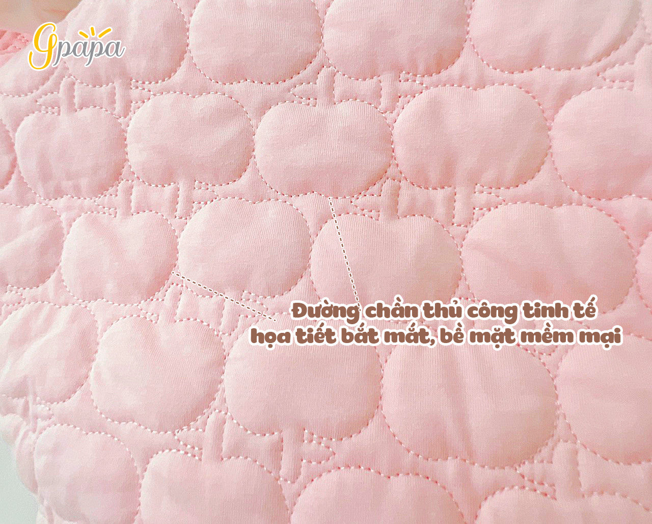 Chăn Ủ Chần Bông Quả Táo Chất Liệu Chần Bông Cotton 2 Mặt, Kích Thước 85×85cm