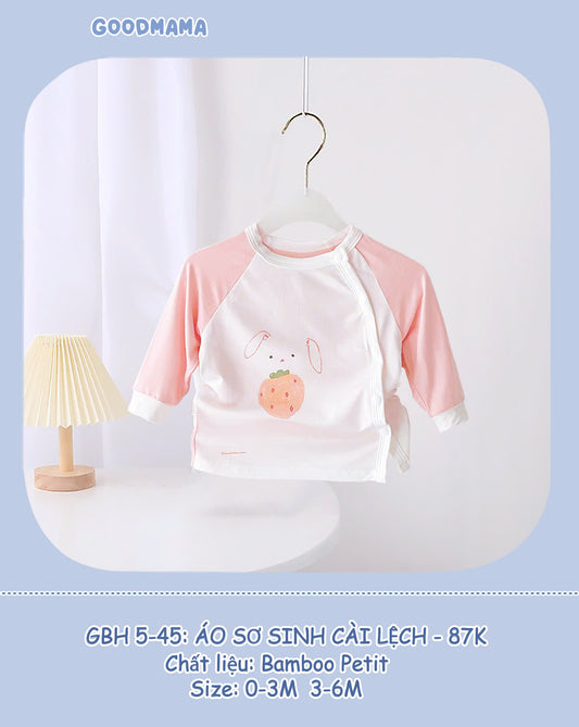 áo sơ sinh cài lệch