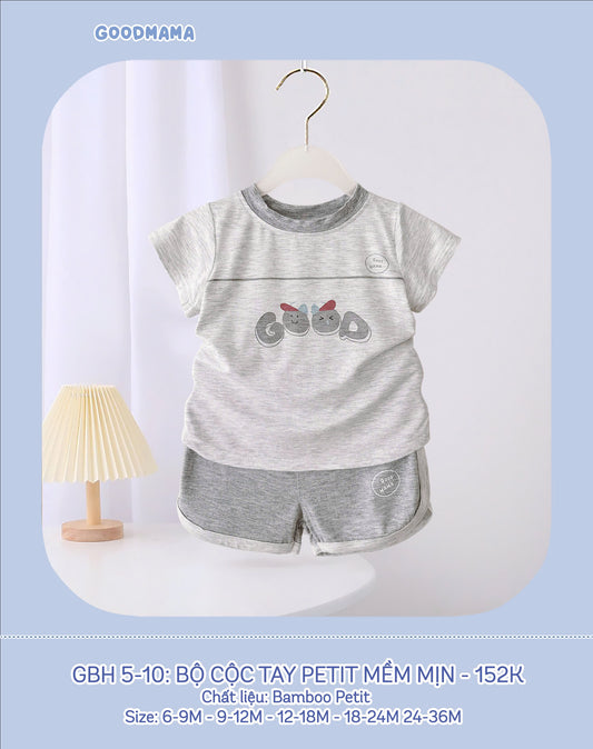 Bộ cộc tay peptit mềm mịn