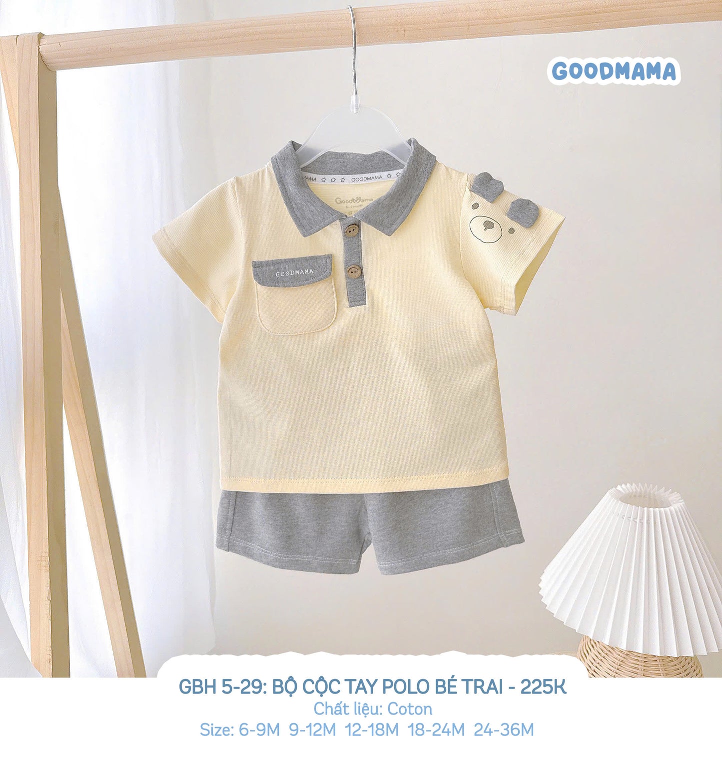 Bộ cộc tay polo bé trai