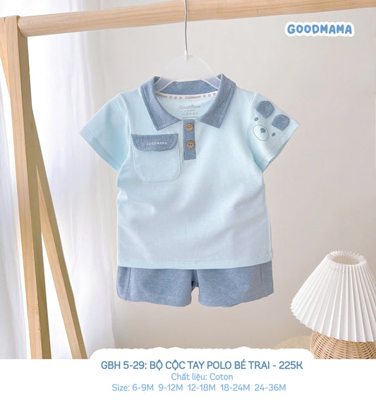 Bộ cộc tay polo bé trai