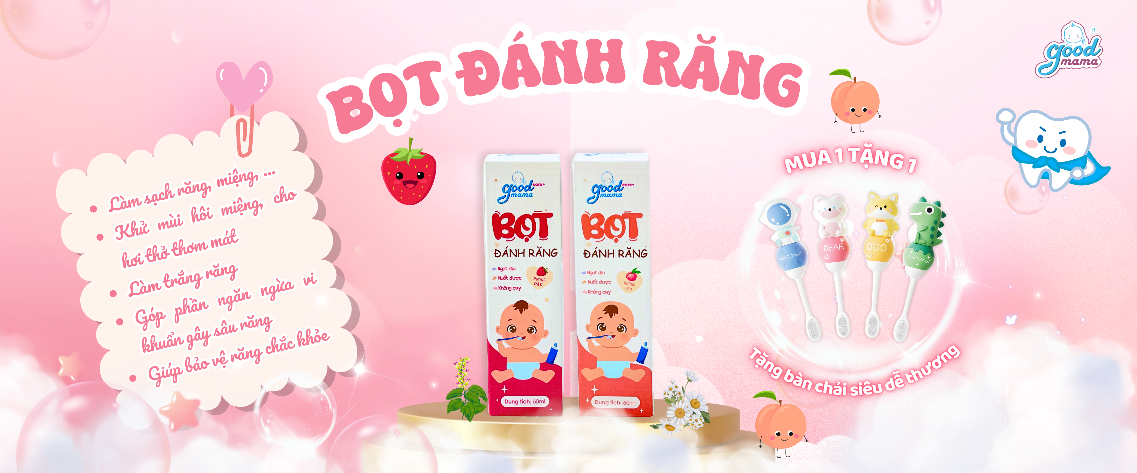 Banner bọt đánh răng