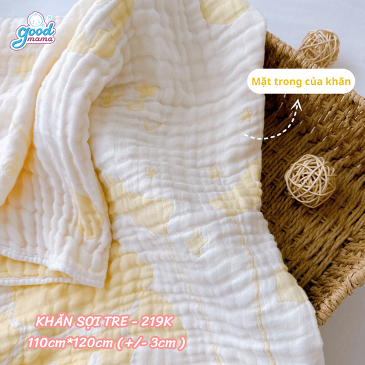 Khăn Sợi Tre Đa Năng Goodmama Chất Liệu Sợi Tre Mềm Mại