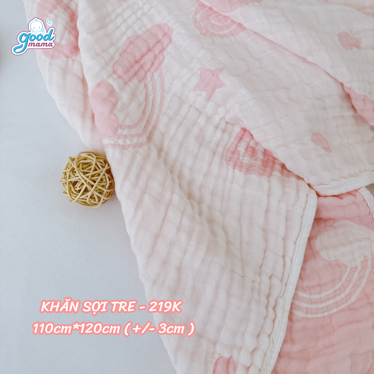 Khăn Sợi Tre Đa Năng Goodmama Chất Liệu Sợi Tre Mềm Mại