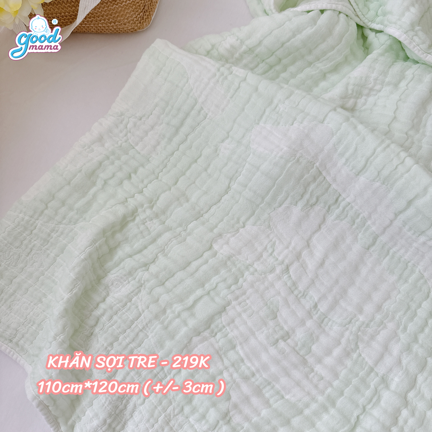 Khăn Sợi Tre Đa Năng Goodmama Chất Liệu Sợi Tre Mềm Mại