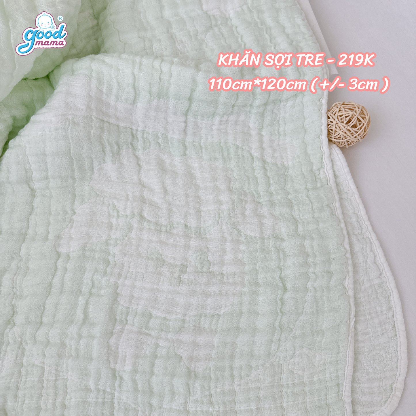 Khăn Sợi Tre Đa Năng Goodmama Chất Liệu Sợi Tre Mềm Mại