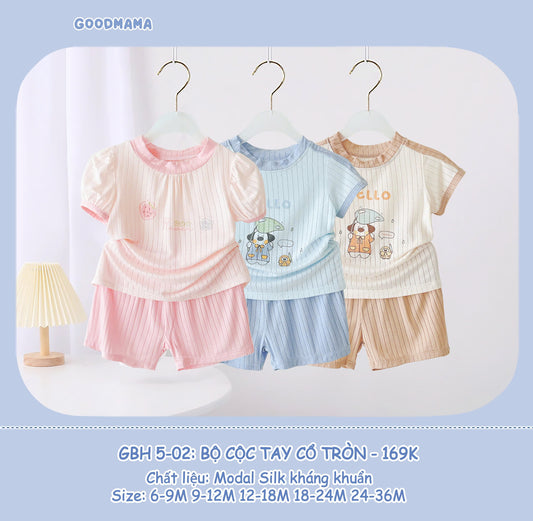 bộ cộc tay cổ tròn