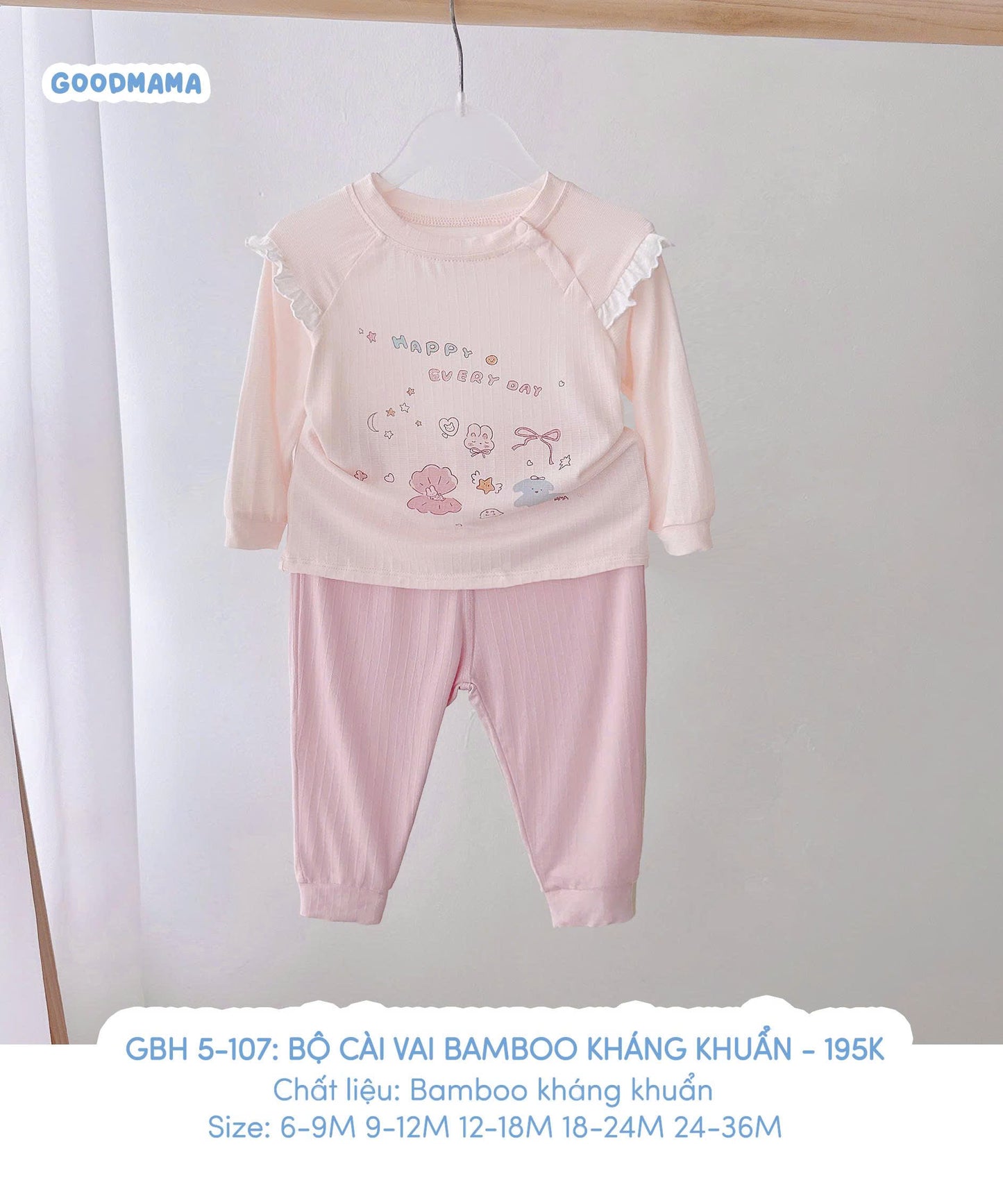 GBH 5 - 107: BỘ CÀI VAI BAMBOO KHÁNG KHUẨN