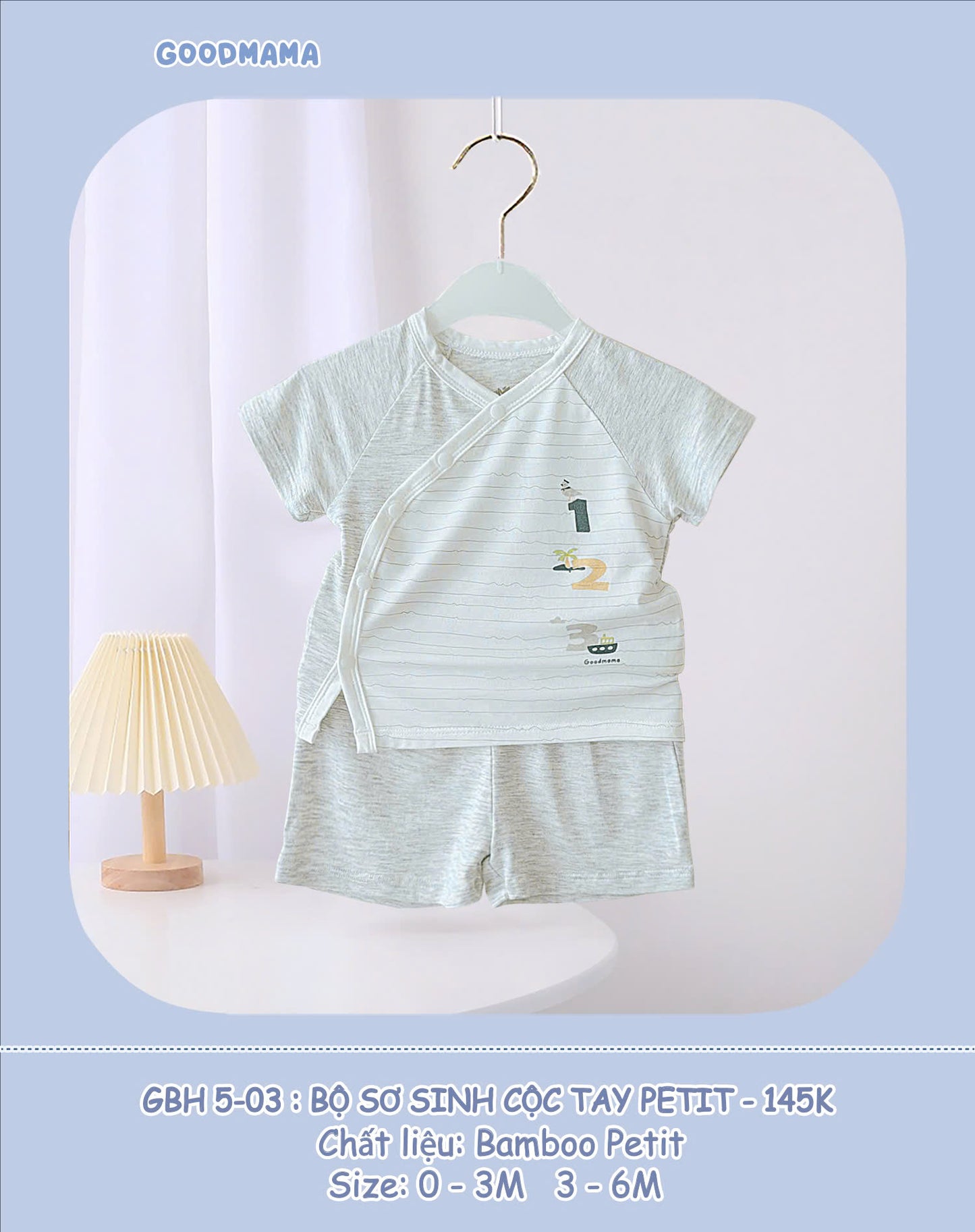 bộ sơ sinh cộc tay