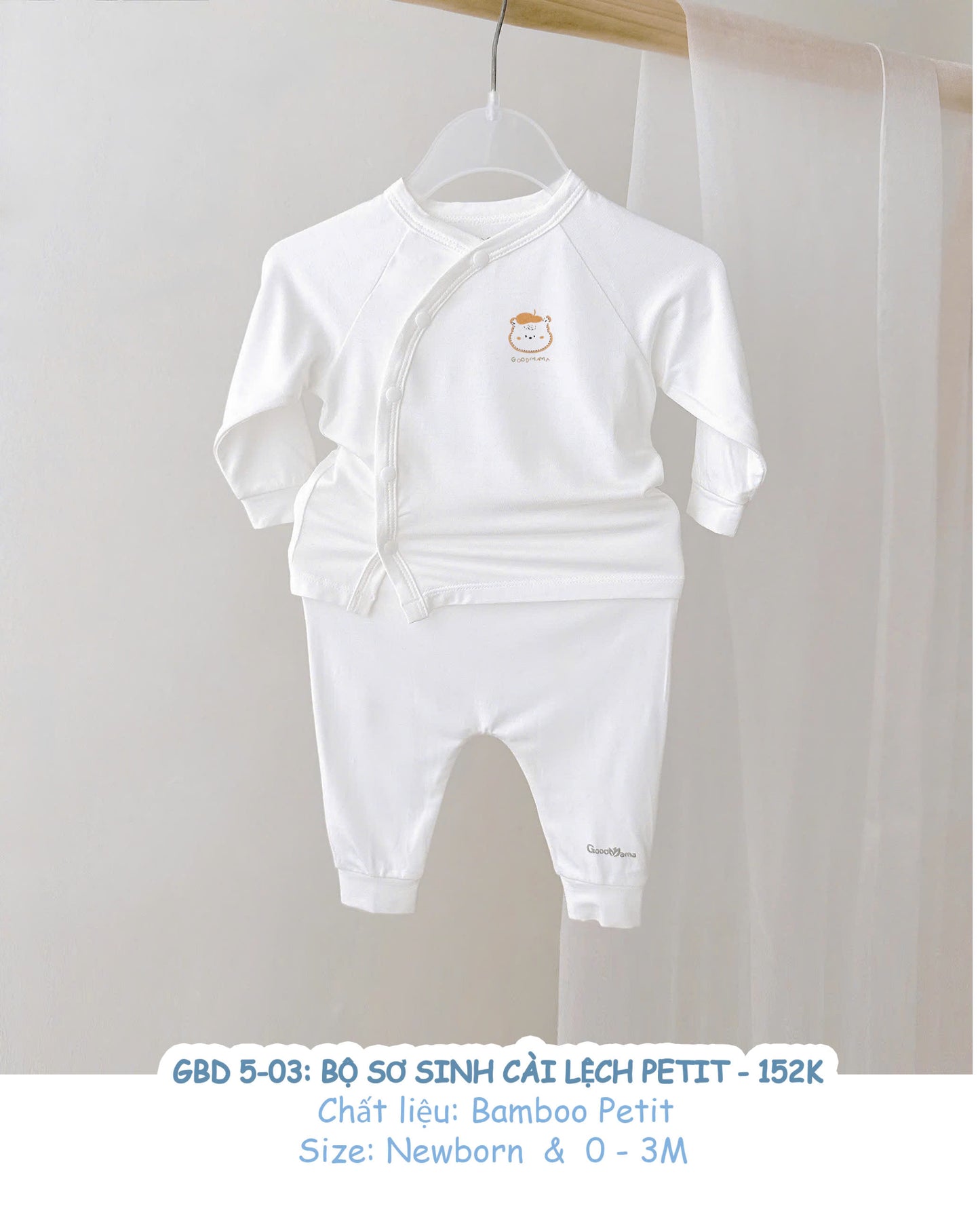 GBD 5 - 03: BỘ SƠ SINH CÀI LỆCH PEPTIT GOODMAMA