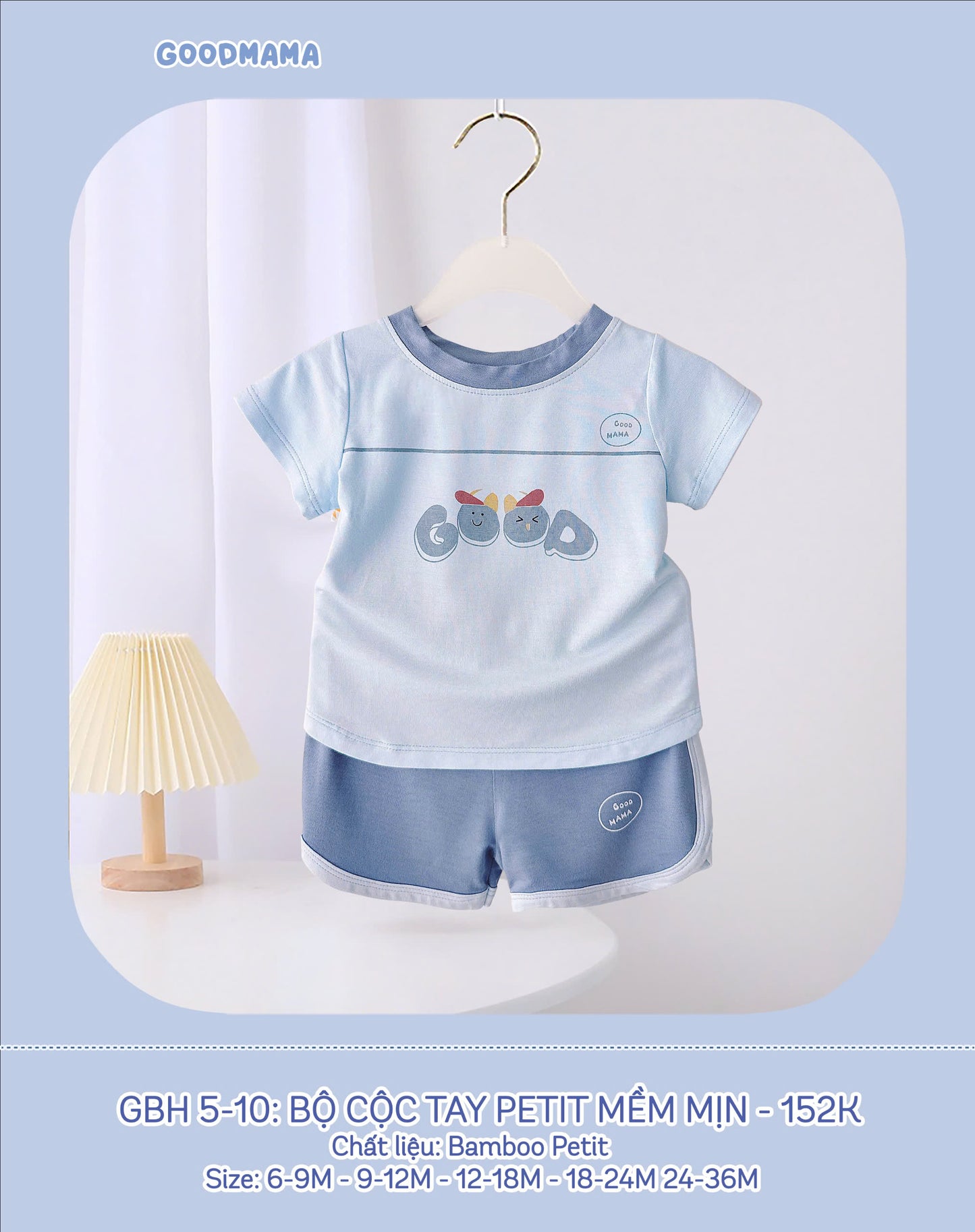 Bộ cộc tay peptit mềm mịn