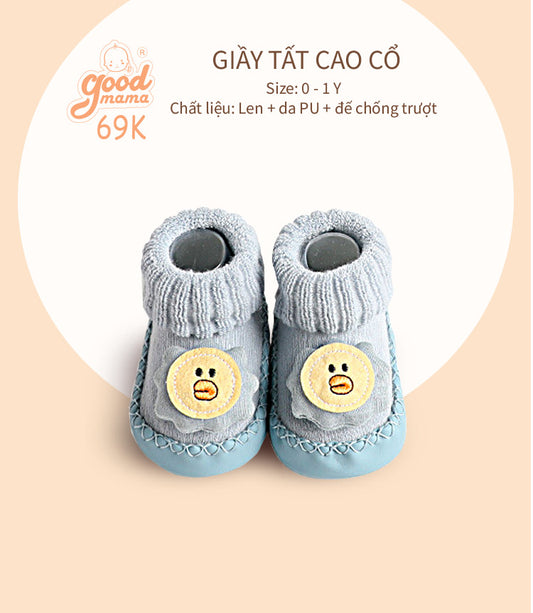 Giầy Tất Cao Cổ Goodmama vừa êm, vừa ấm, vừa nhẹ, vừa thoải mái dành cho các bé 0-12M