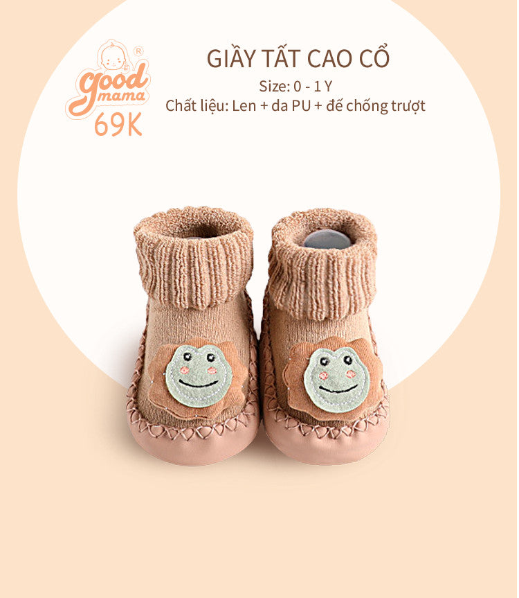 Giầy Tất Cao Cổ Goodmama vừa êm, vừa ấm, vừa nhẹ, vừa thoải mái dành cho các bé 0-12M