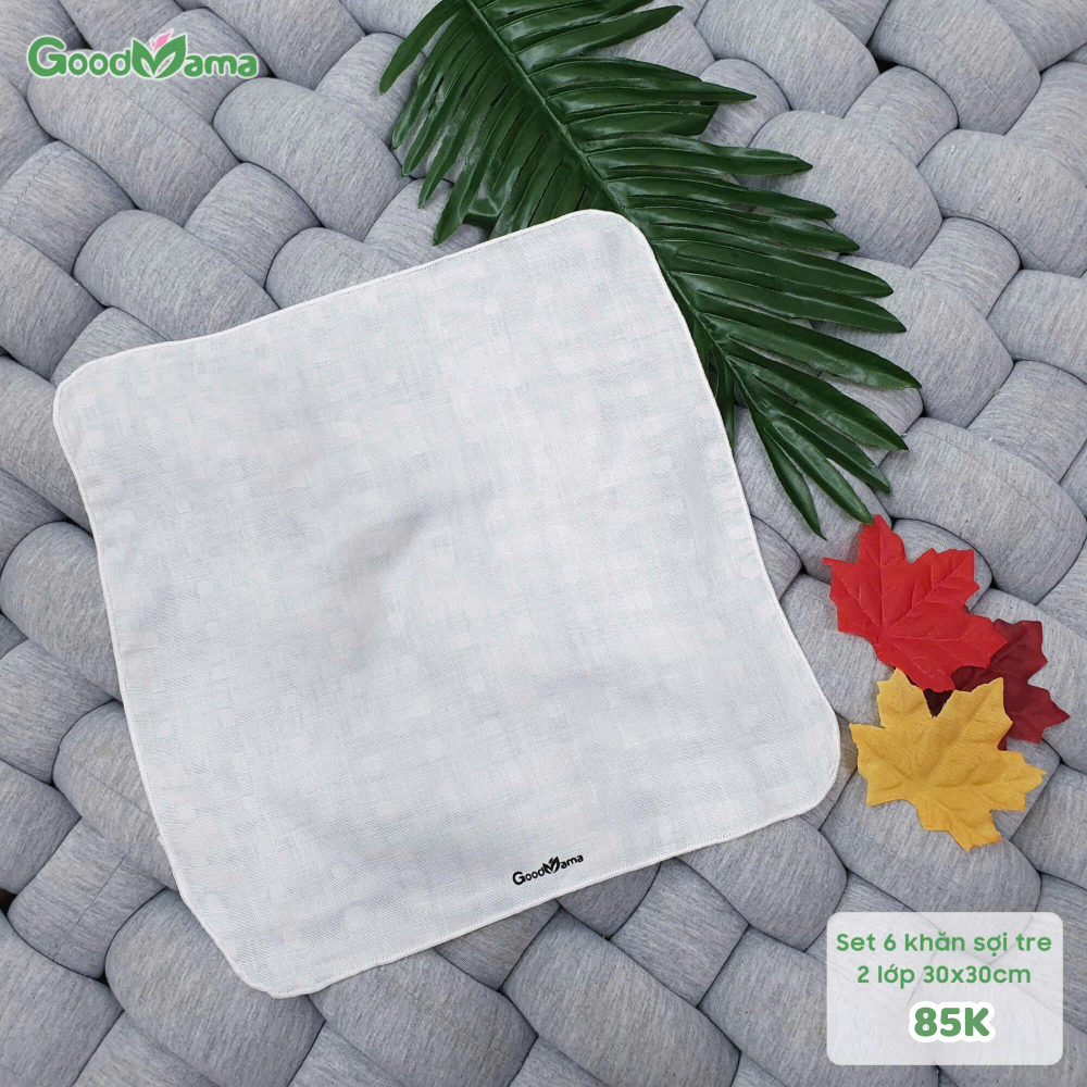 Khăn xô sữa Goodmama 2 lớp Bamboo set 5 khăn 30*30