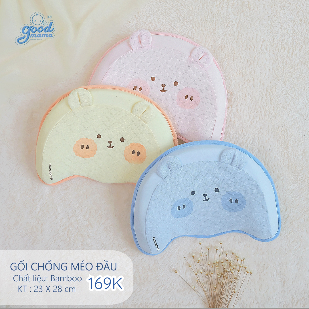 Gối Chống Méo Đầu Goodmama Mẫu Mới Chất Liệu Bamboo