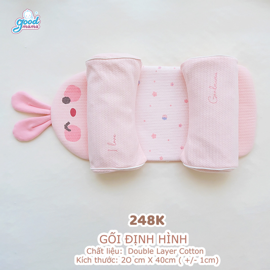 Gối Định Hình Đầu Cho Bé Sơ Sinh Goodmama Chất Liệu Double Layer Cotton