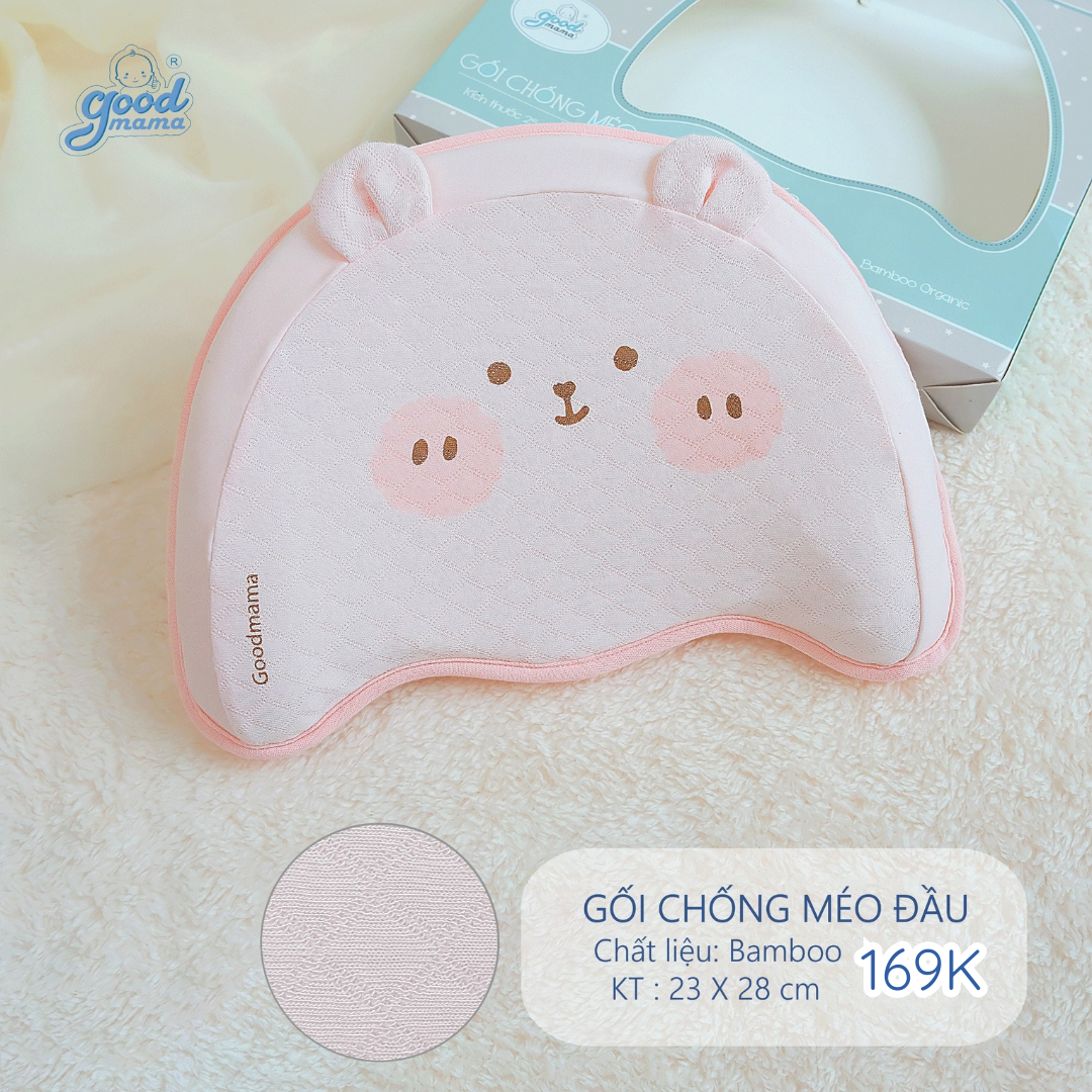 Gối Chống Méo Đầu Goodmama Mẫu Mới Chất Liệu Bamboo