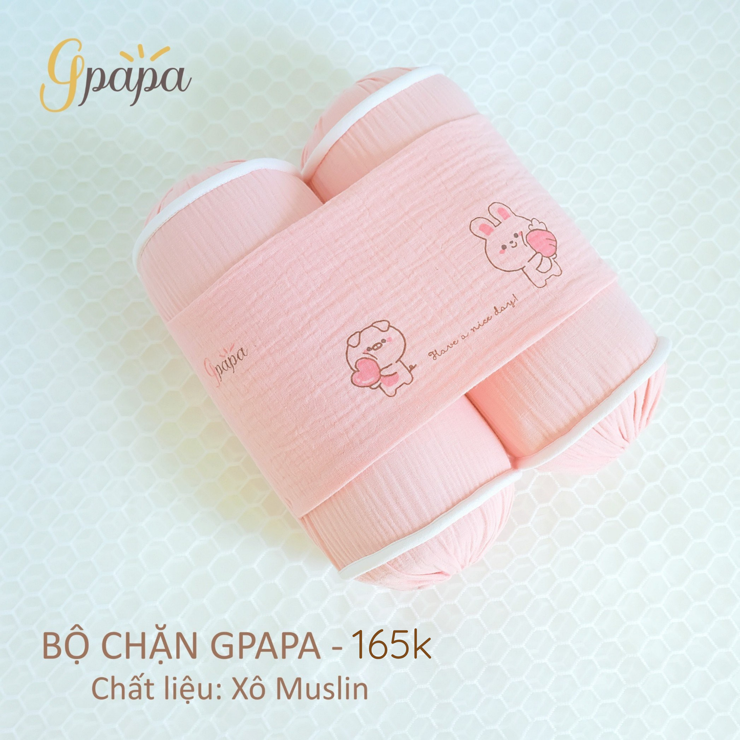 Bộ Chặn Vải Xô Muslin Gpapa Cho Bé Sơ Sinh