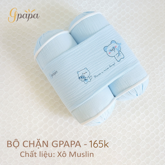 Bộ Chặn Vải Xô Muslin Gpapa Cho Bé Sơ Sinh