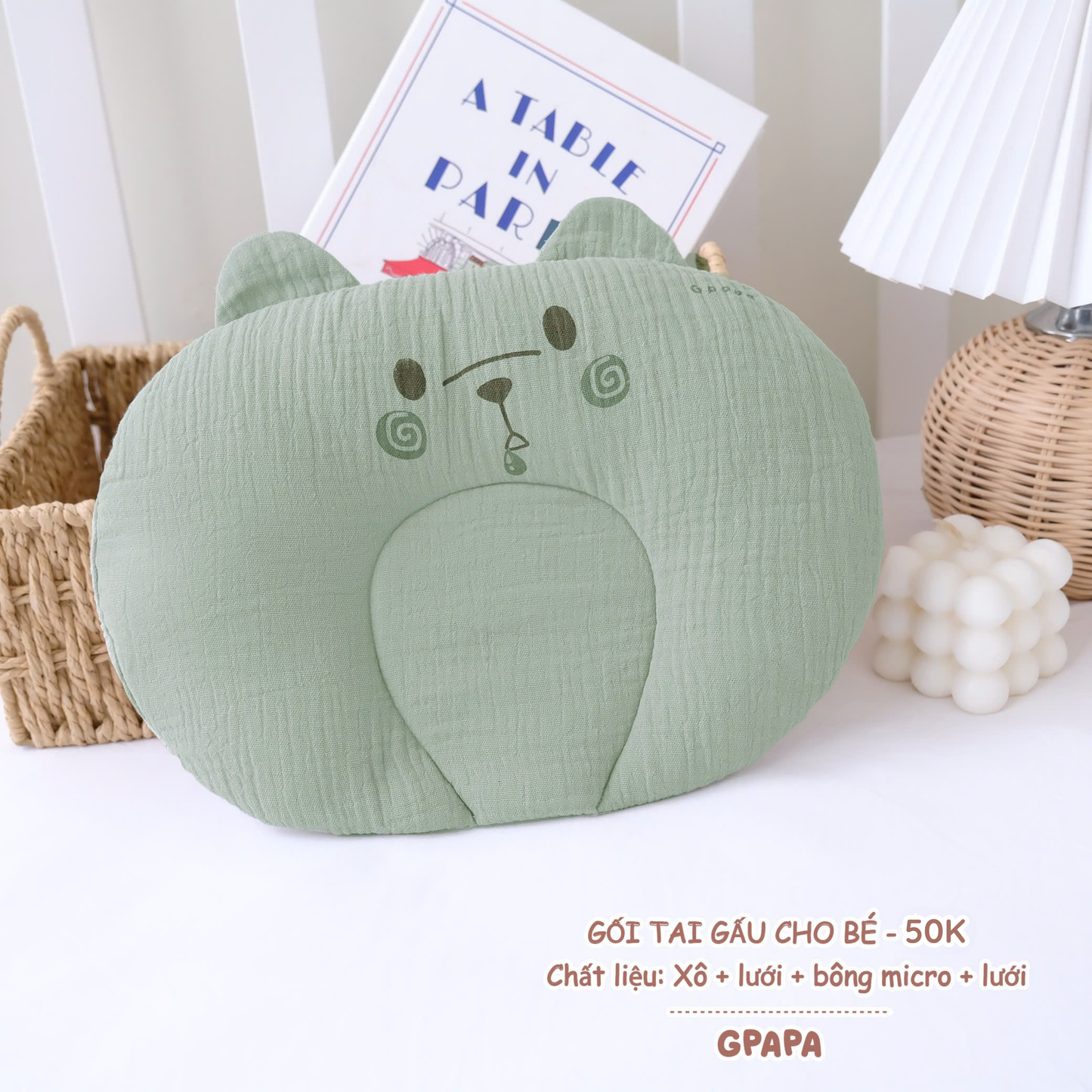 Gối Tai Gấu Animals Đáng Yêu Cho Bé