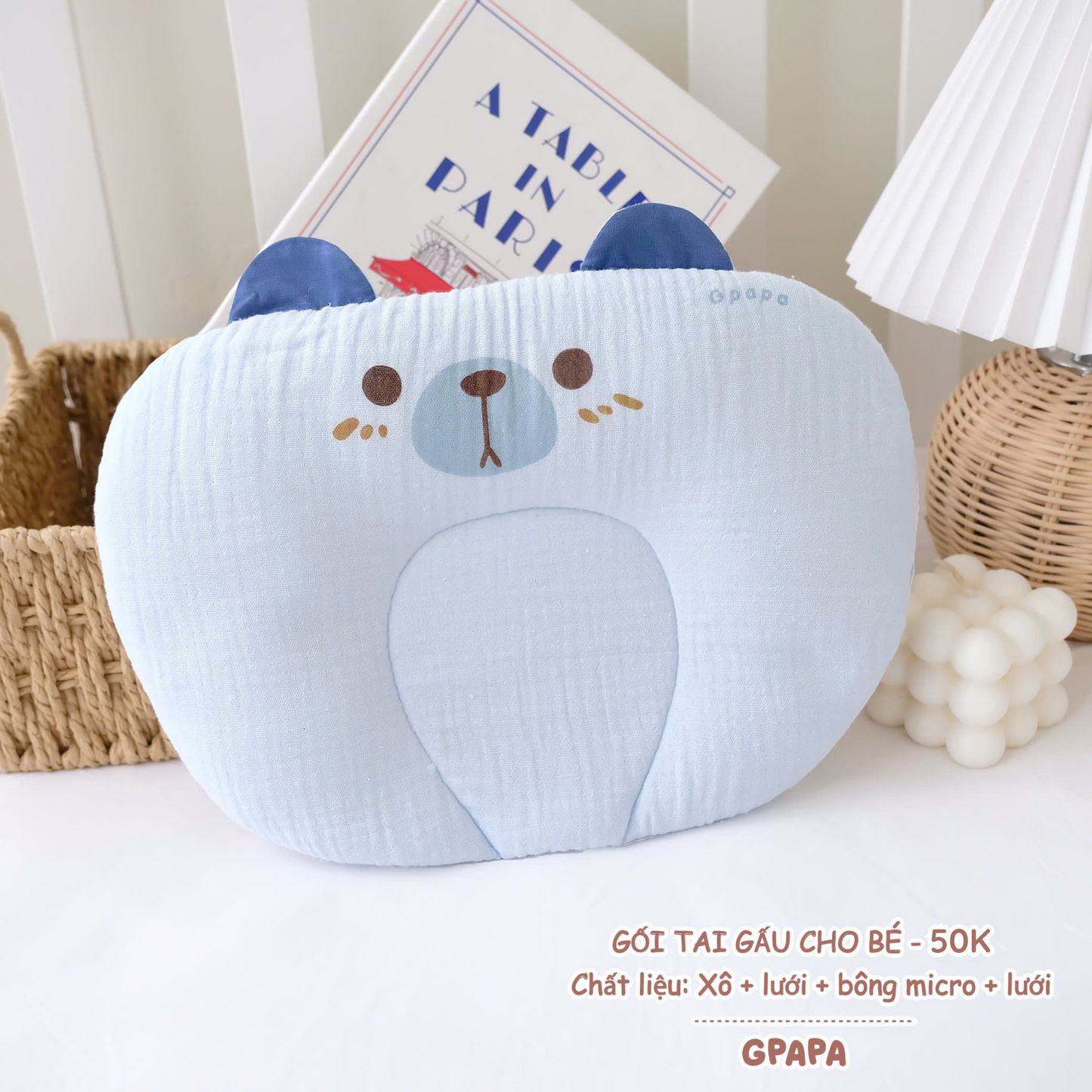 Gối Tai Gấu Animals Đáng Yêu Cho Bé