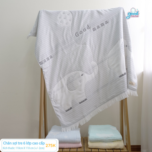 Chăn sơ sinh cho bé Goodmama-6 Lớp 110x100cm