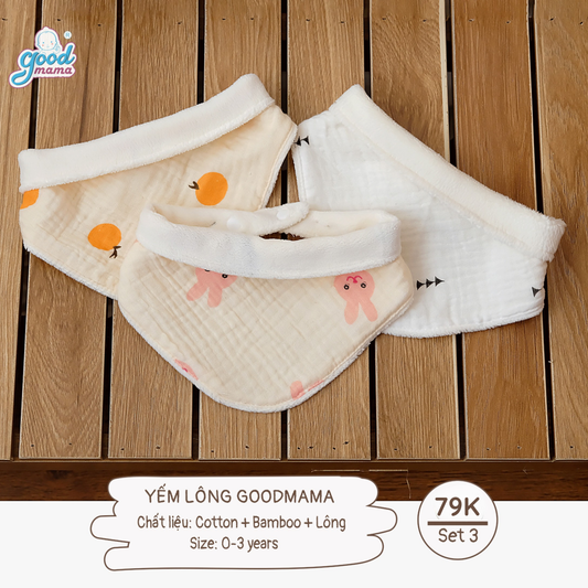 SET 3 Yếm Lông Goodmama