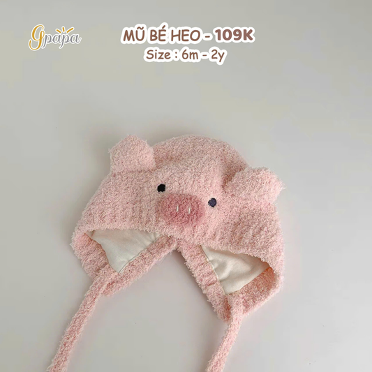 Mũ Bé Heo Gpapa Chất Liệu Len Mềm