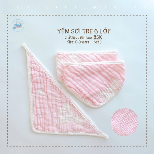 Yếm Tam Giác Sợi Tre 6 Lớp