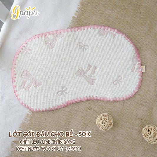 Lót Gối Đầu Cho Bé Goodmama Chất Liệu Line Chần Bông