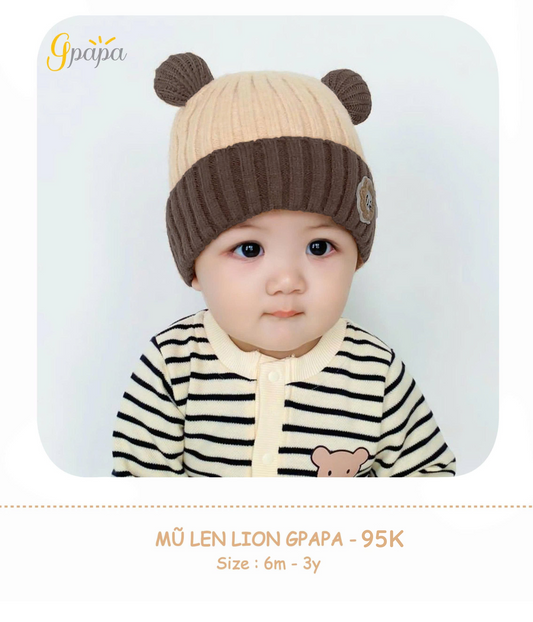 Mũ Len Lion Đáng Yêu Cho Bé