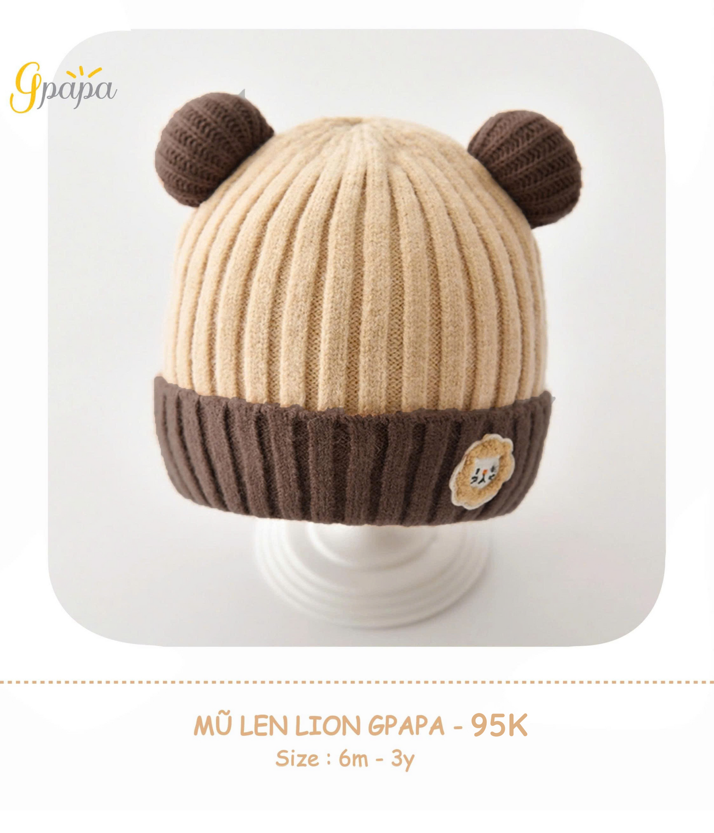 Mũ Len Lion Đáng Yêu Cho Bé