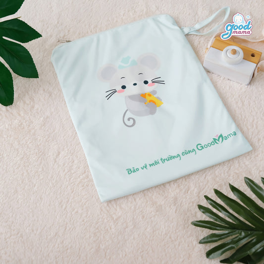 Túi Đựng Tã Bỉm Em Bé Chống Thấm Nước Goodmama Kích Thước 28*35cm