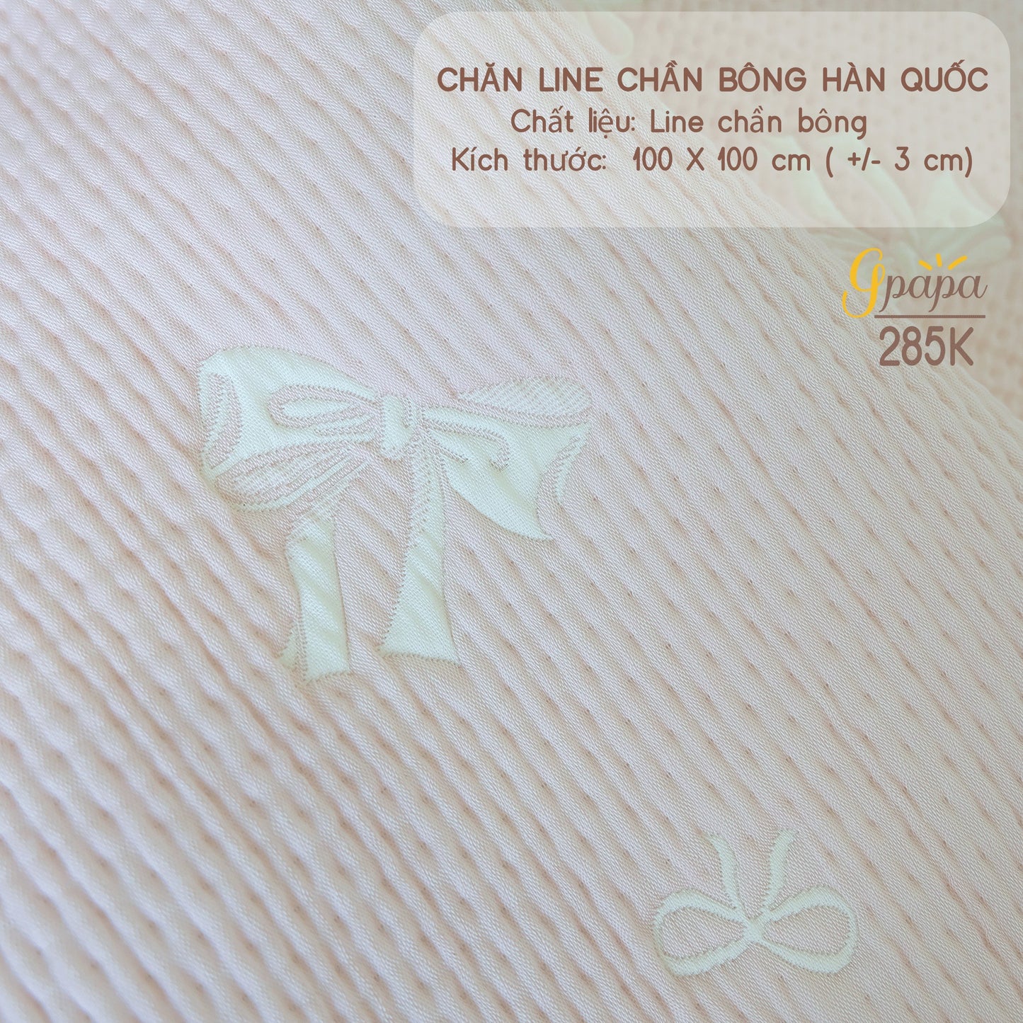 Chăn Line Chần Bông Hàn Quốc Gpapa giúp bé đi vào giấc ngủ một cách êm ái, mềm mại.