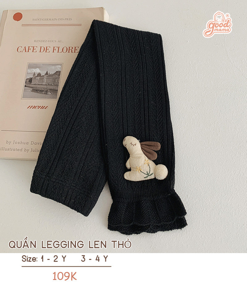Quần Lenging Len Thỏ 4 Màu Siêu Xinh Cho Bé Gái