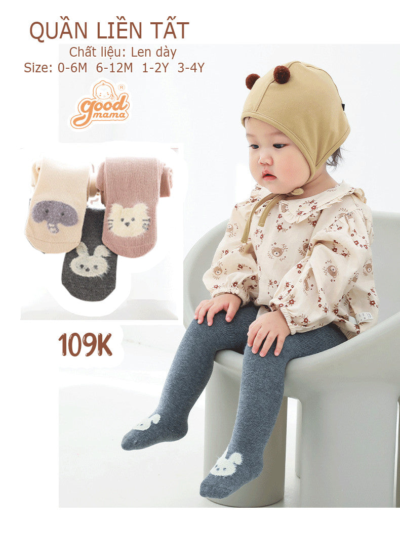 Quần Liền Tất Goodmama Chất Liệu Len Dày