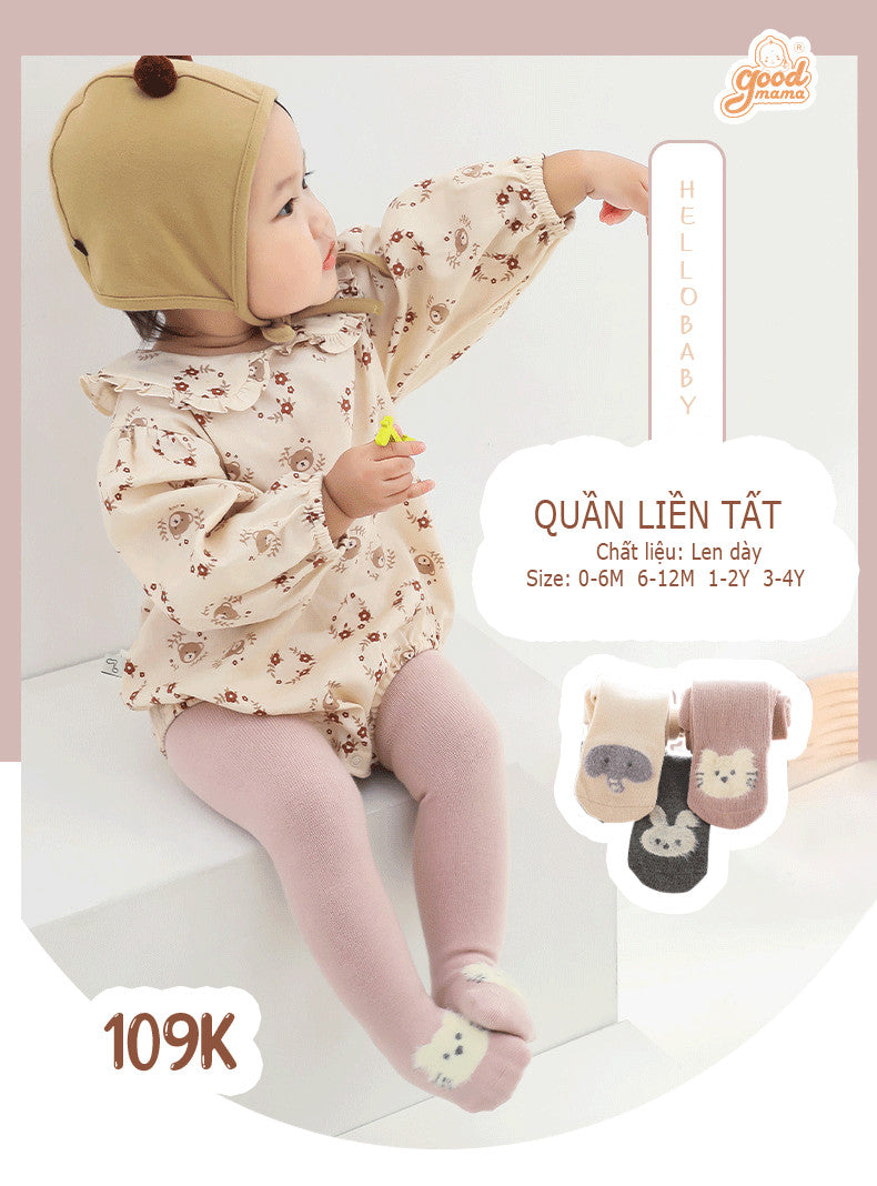 Quần Liền Tất Goodmama Chất Liệu Len Dày