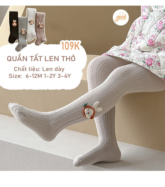 Quần Tất Len Thỏ Goodmama Chất Liệu Len Dày