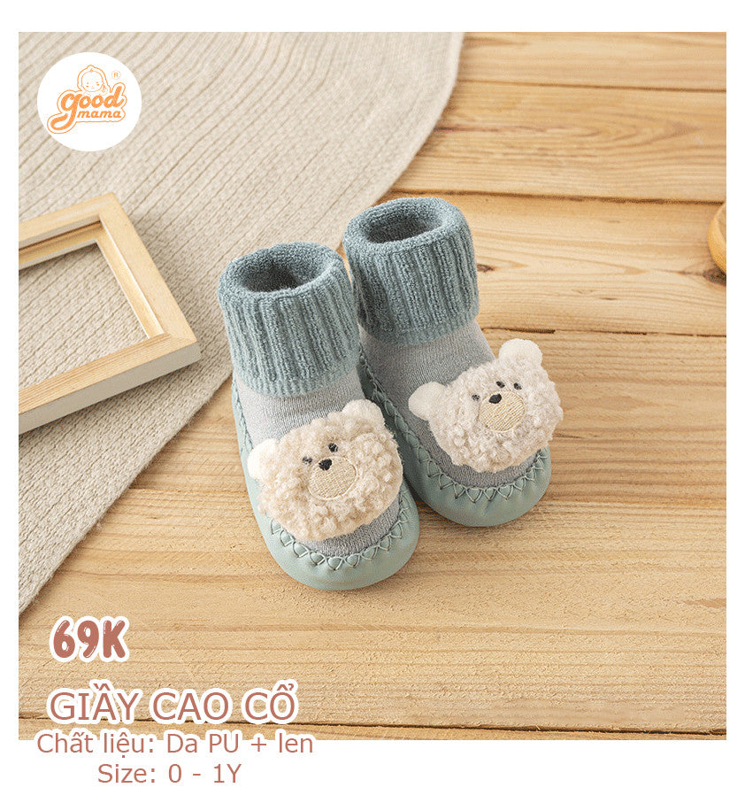 Giầy Cao Cổ Goodmama Chất Liệu Da PU+Len