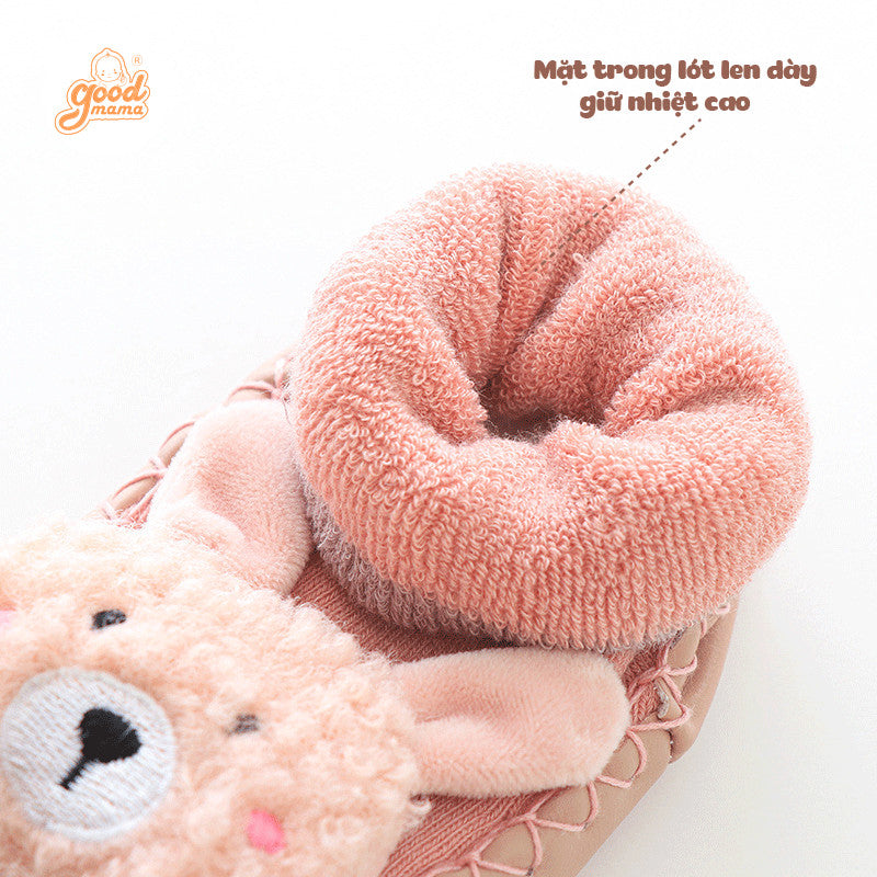 Giầy Cao Cổ Goodmama Chất Liệu Da PU+Len